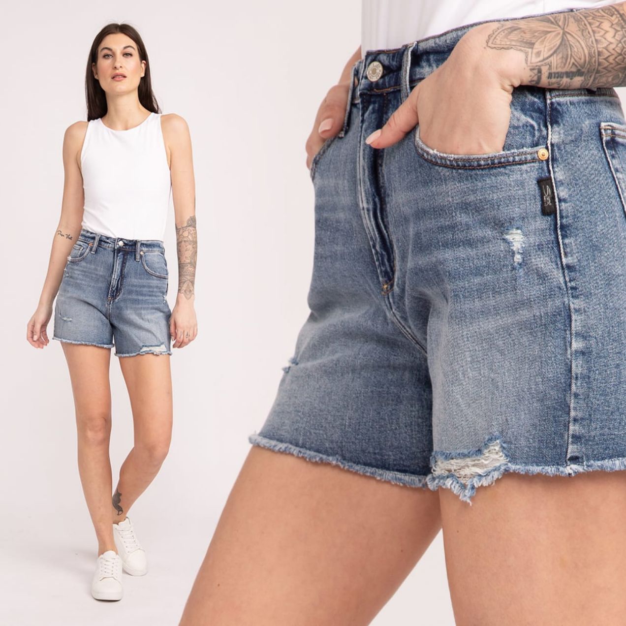 Andie Talks Bootlegger Denim Shorts